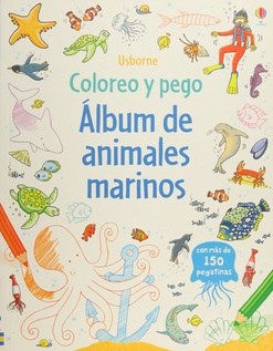 Álbum de animales marinos. Coloreo y pego