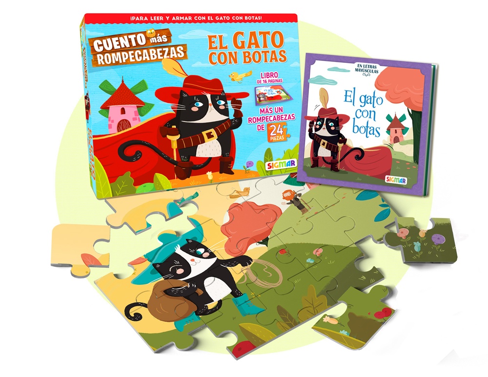 El gato con botas - Cuento más rompecabezas