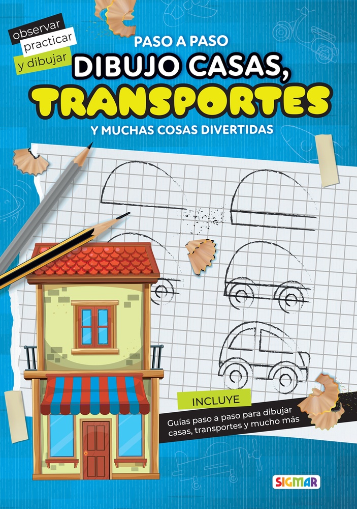 Dibujo casas, transportes y muchas cosas divertidas