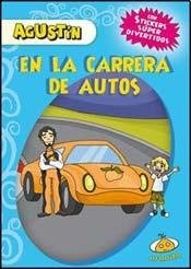 Agustin en la carrera de autos