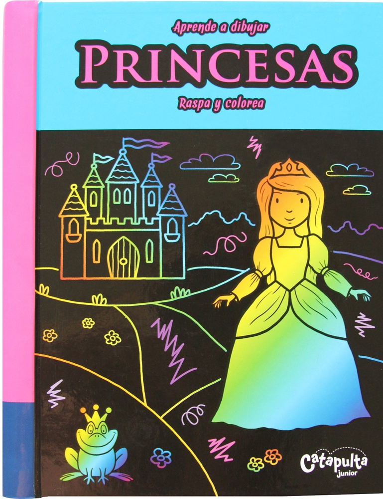 Aprende a dibujar, raspa y colorea: Princesas