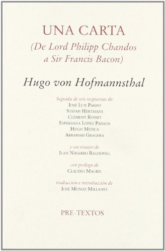 Una carta (De Lord Philipp Chandos a Sir Francis Bacon)