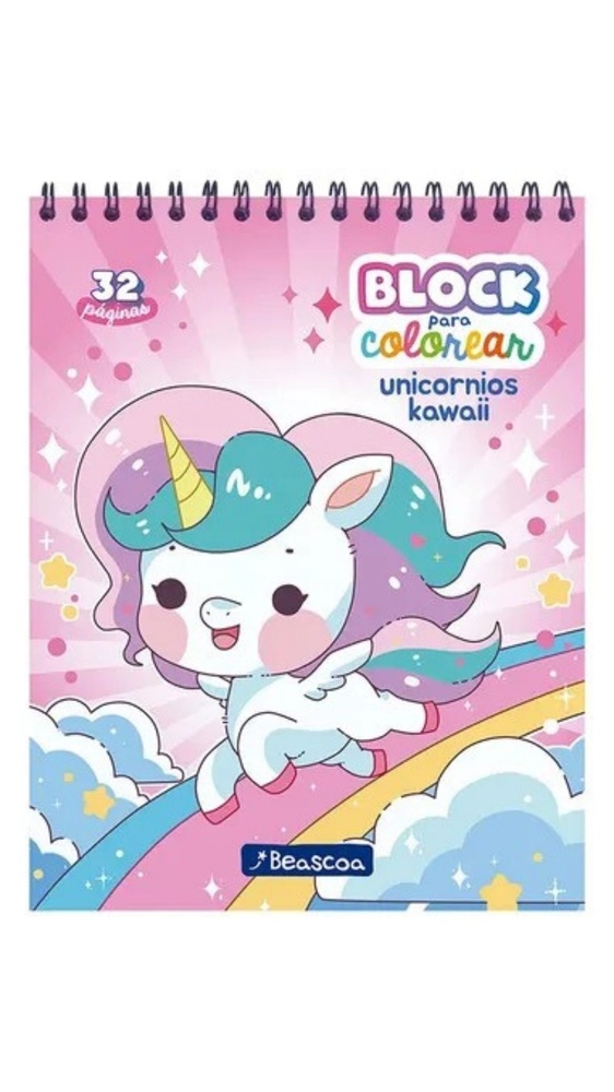 Block para colorear - unicornios