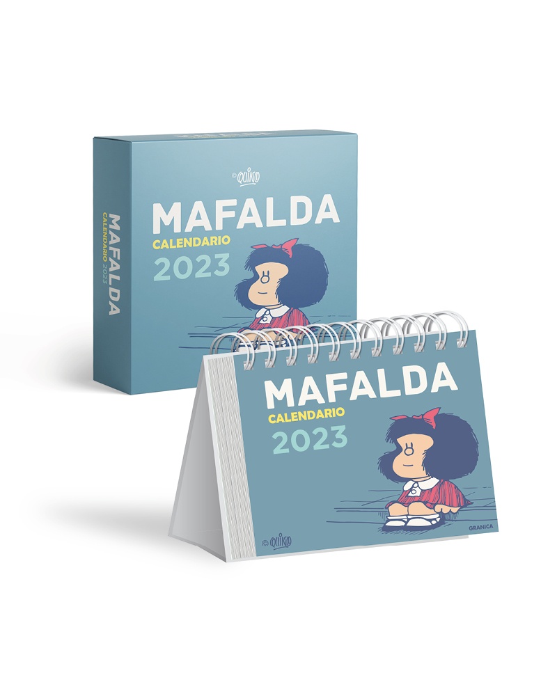 Mafalda 2023 calendario caja - azul claro