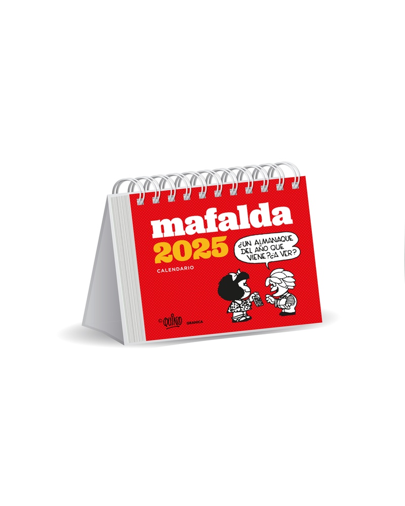Mafalda 2025 calendario escritorio - roja