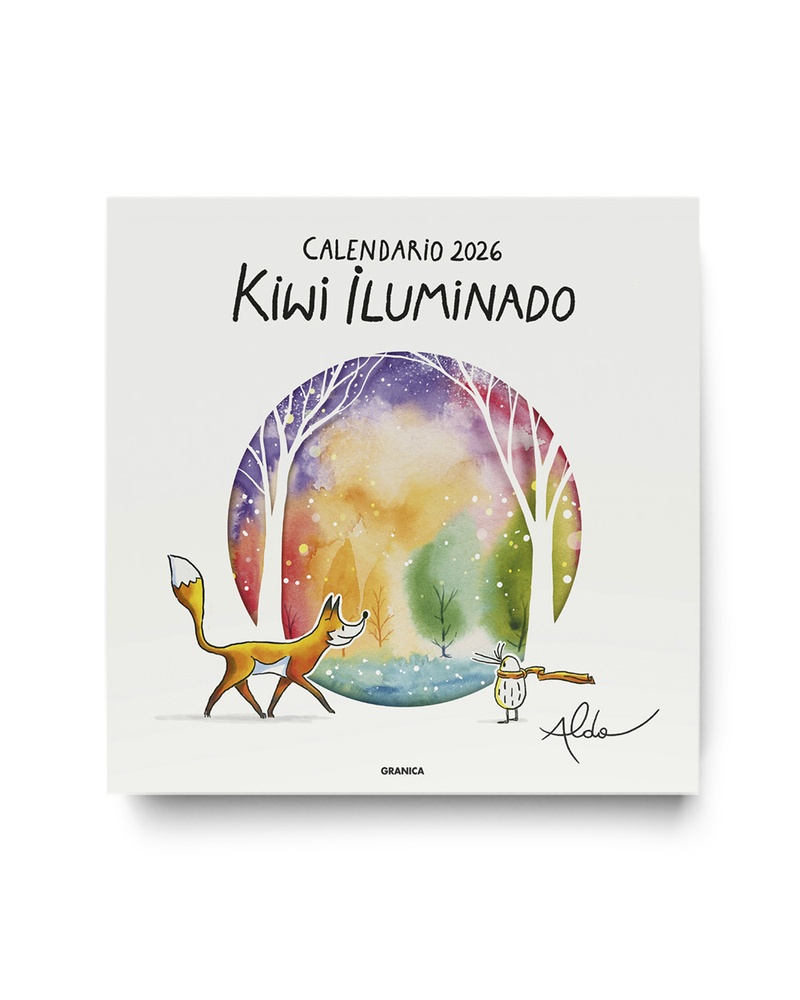 Kiwi iluminado 2026 calendario de pared