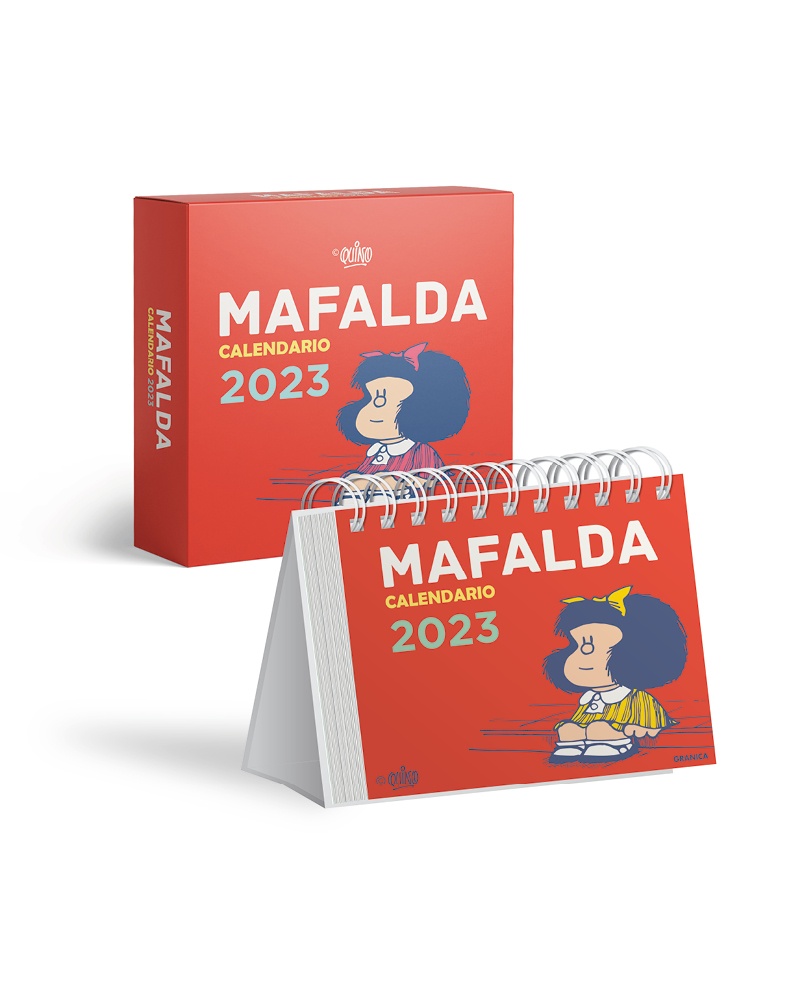 Mafalda 2023 calendario caja - rojo