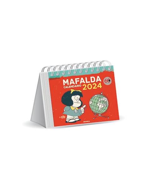 Mafalda calendario escritorio 2024, rojo