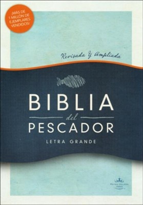 Biblia del pescador Letra grande, caoba, símil piel
