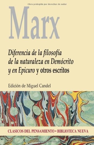 Diferencia de la filosofia de la naturaleza en Democrito y en Epicuro y otros escritos