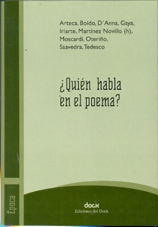Quién habla en el poema