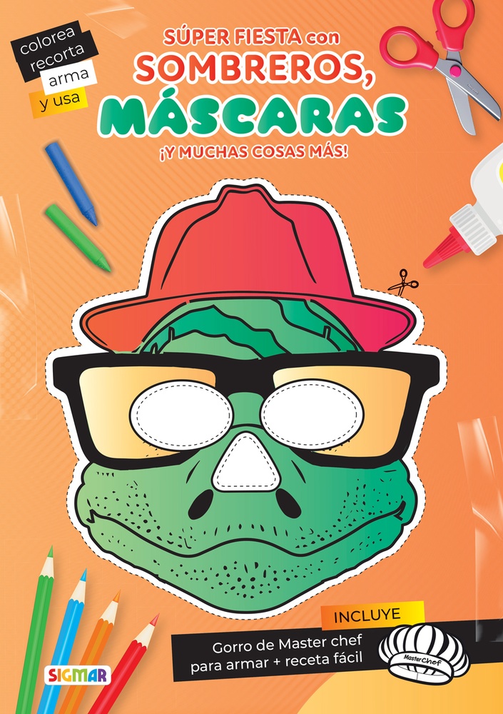 Super fiesta con sombreros, máscaras ¡y muchas cosas más!