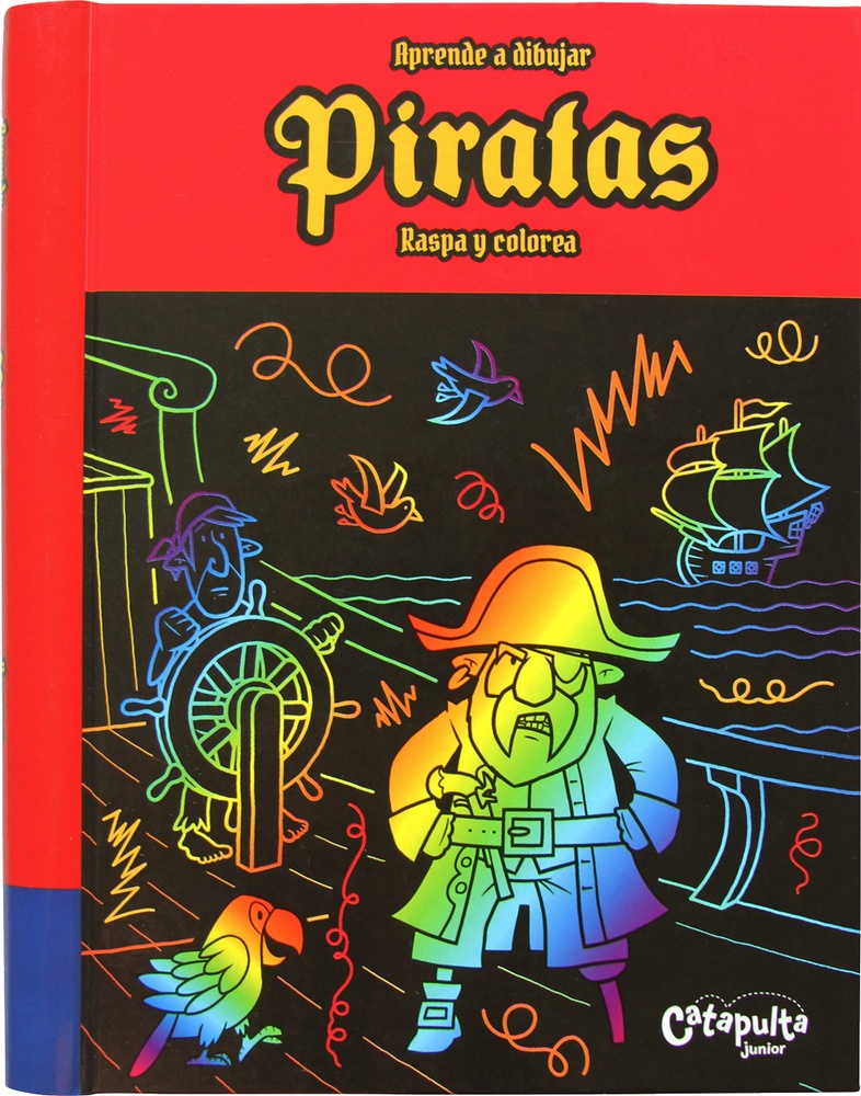 Aprende a dibujar, raspa y colorea: Piratas