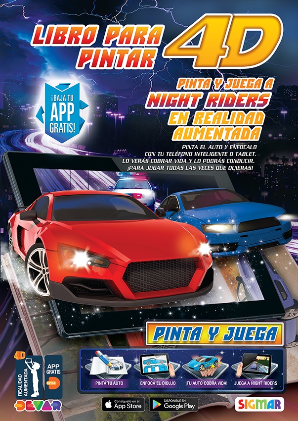 Pinta y juega a Night Riders