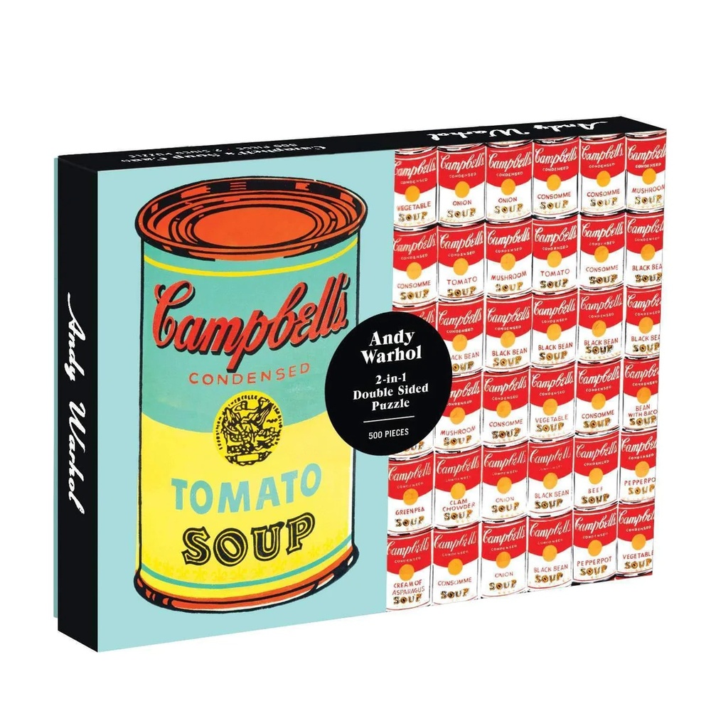 Andy Warhol soup can 2-sided 500 piece puzzle