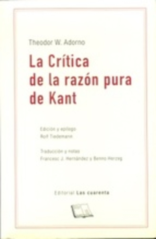 La Critica de la razon pura de Kant