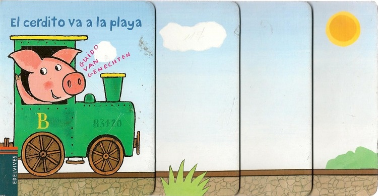 El cerdito va a la playa