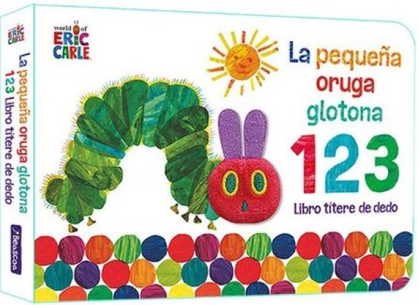 Pequeña oruga glotona 1 2 3. libro titere