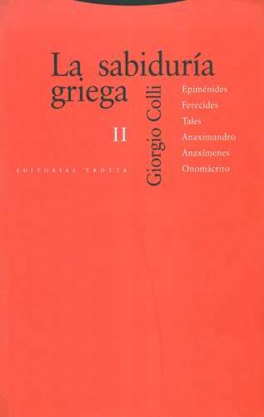 La sabiduria griega II
