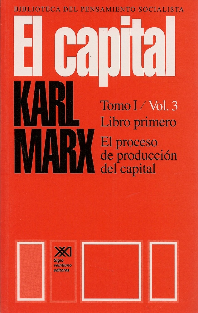 El Capital. Libro primero, Vol. 3