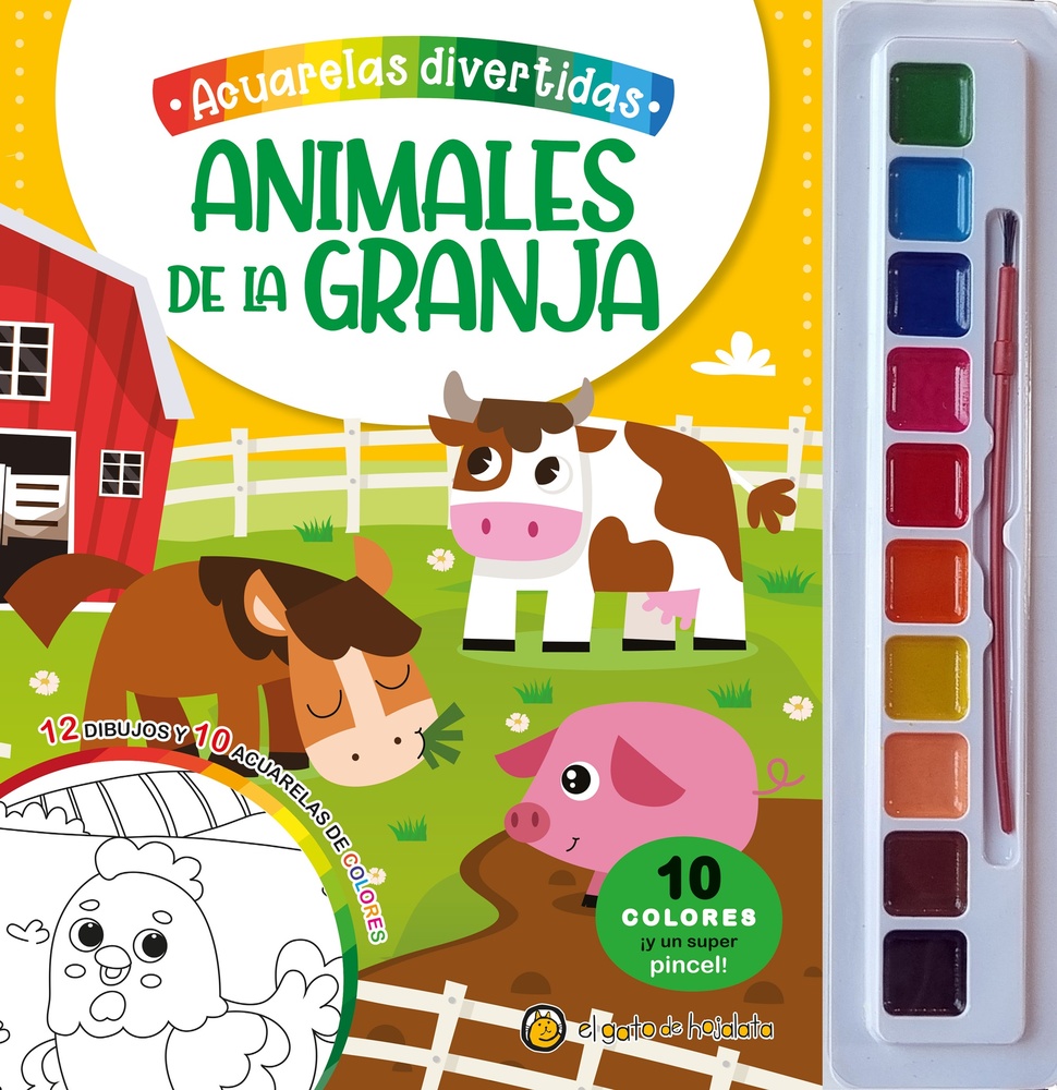 Acuarelas Divertidas - Animales De La Granja