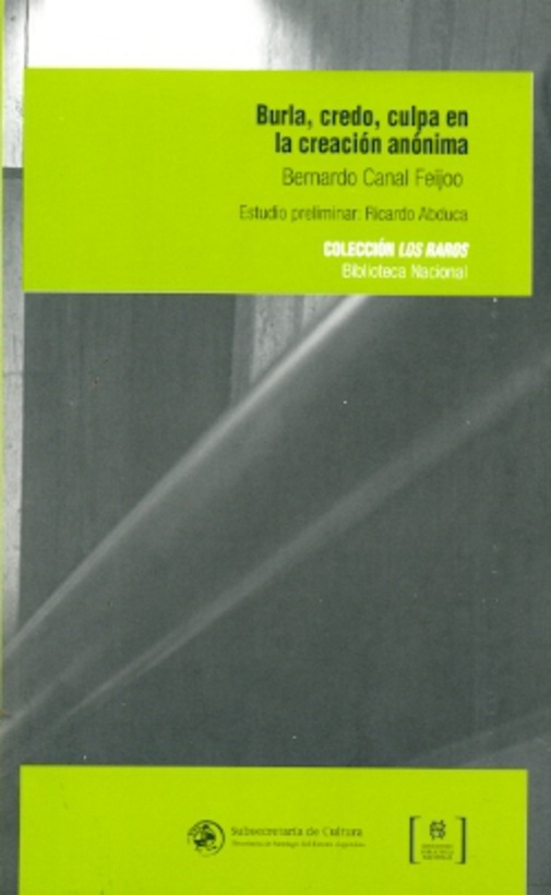 Burla, credo, culpa en la creacion anonima