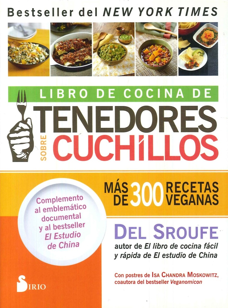 Libro de cocina de tenedores sobre cuchillos