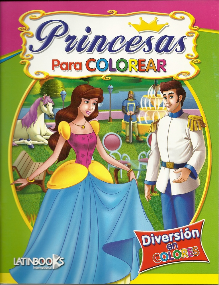 Princesas colorear - verde