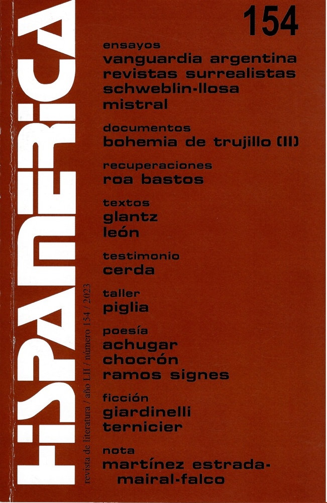 Hispamerica. Año LII / Numero 154 / 2023