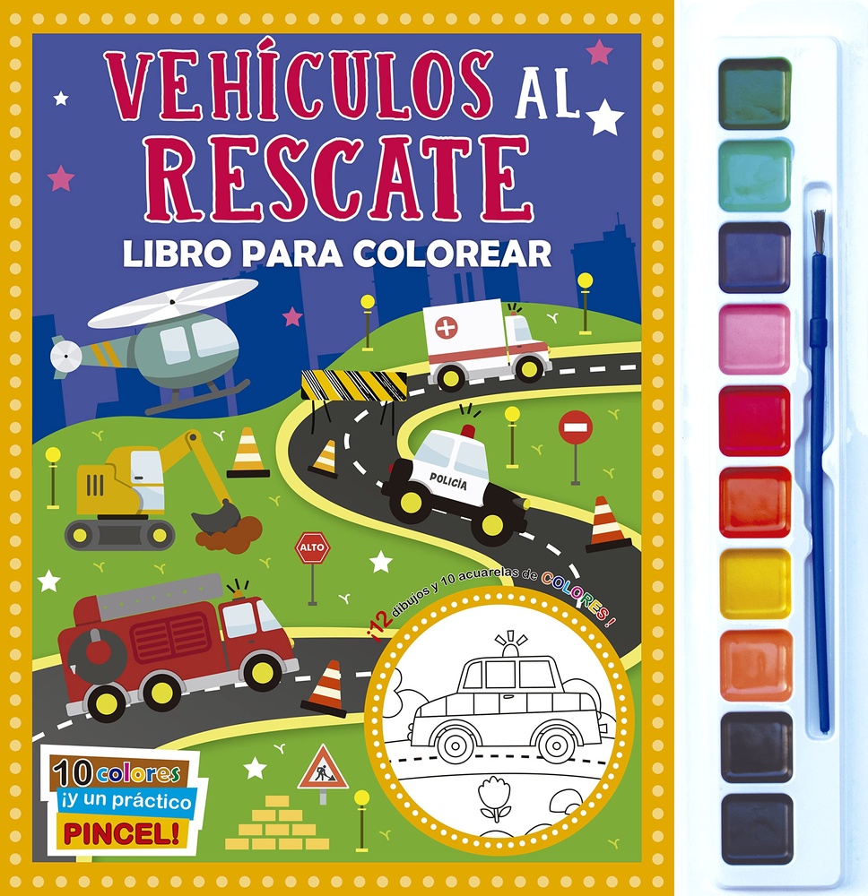 Colorear: vehiculos al rescate