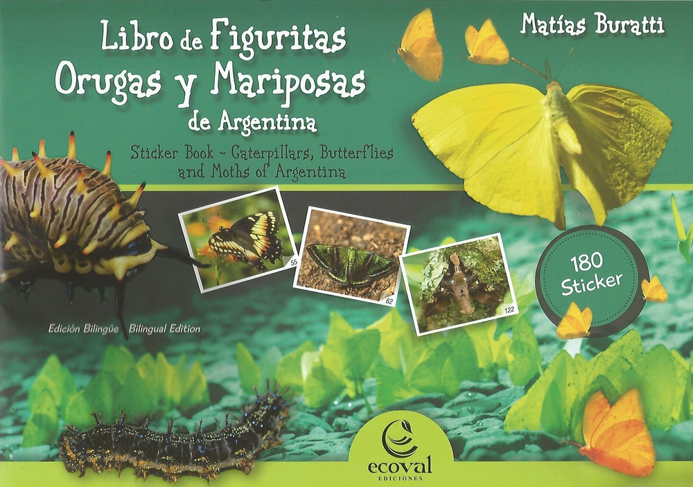 Libro de figuritas orugas y mariposas de argentina