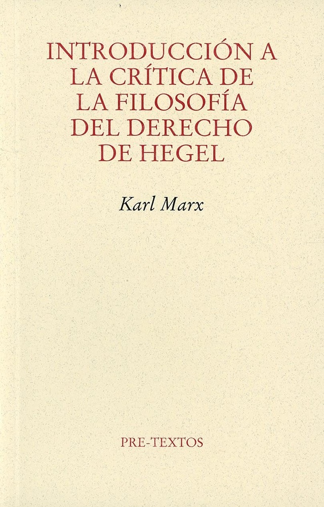 Introduccion a la critica de la filosofia del derecho de Hegel