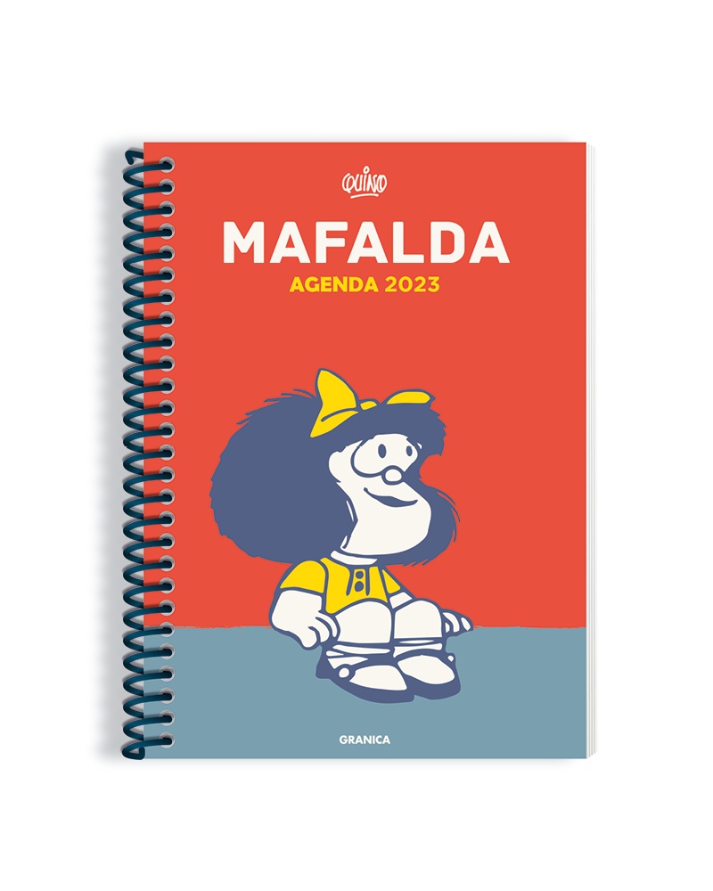 Mafalda 2023 anillada columna rojo