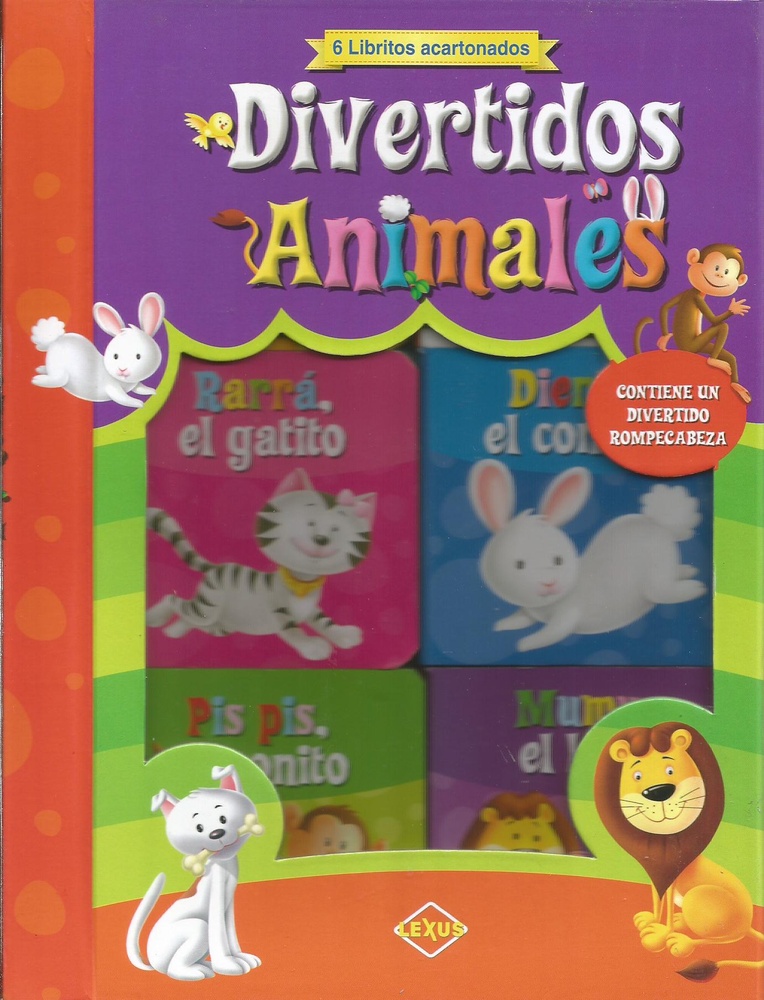 Divertidos animales 6 libritos acartonados