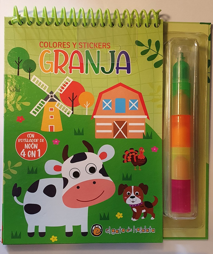 Colores 4 en 1 y stickers granja