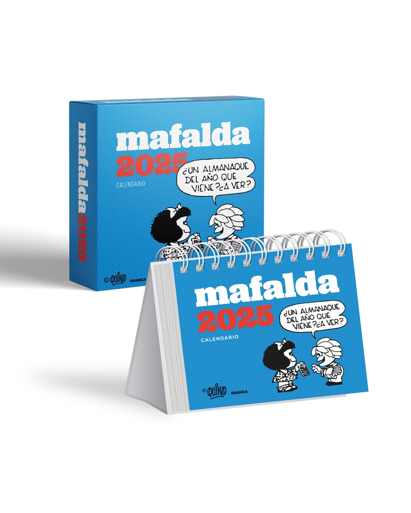 Mafalda 2025 calendario caja - turquesa