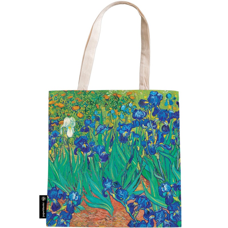 Lirios de van gogh - bolsa de tela de algodón