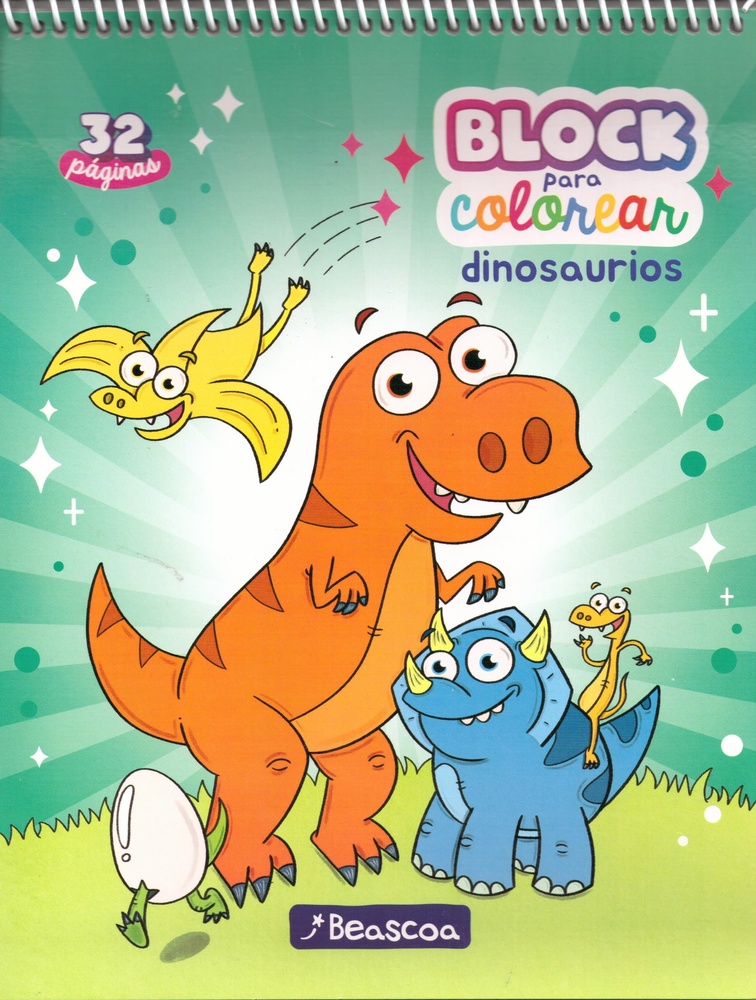 Block para colorear - dinosaurios