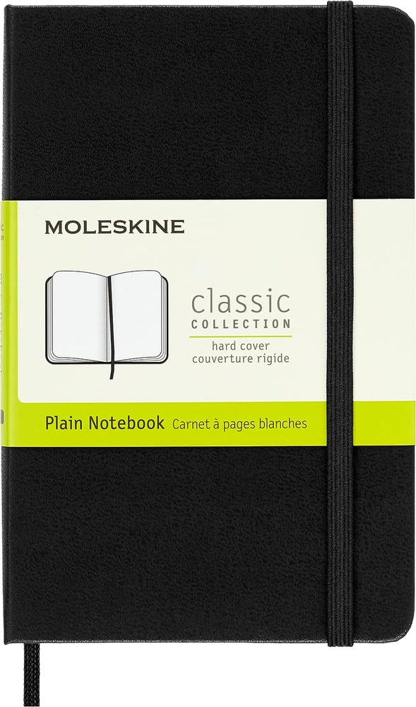 Cuaderno liso negro Classic Tapa dura Pocket