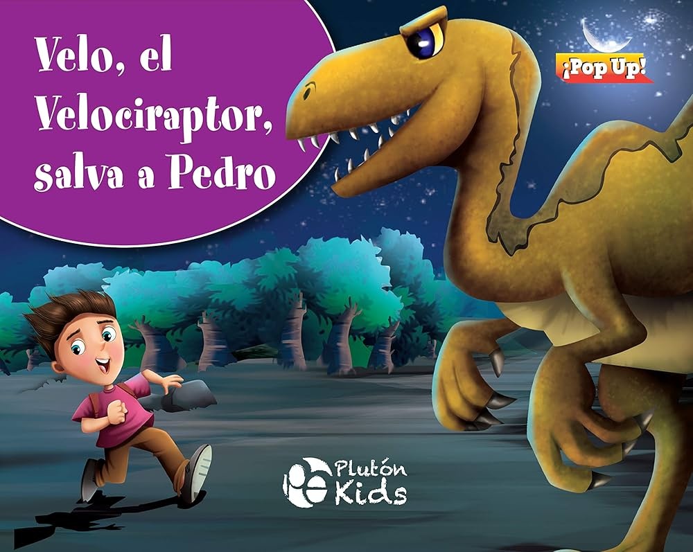 Velo, el velociraptor, salva a Pedro - pop up !