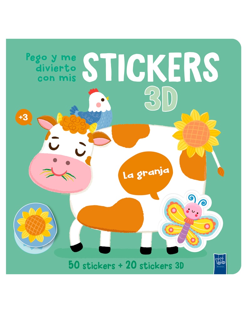 Pego y me divierto con mis stickers 3D: La granja