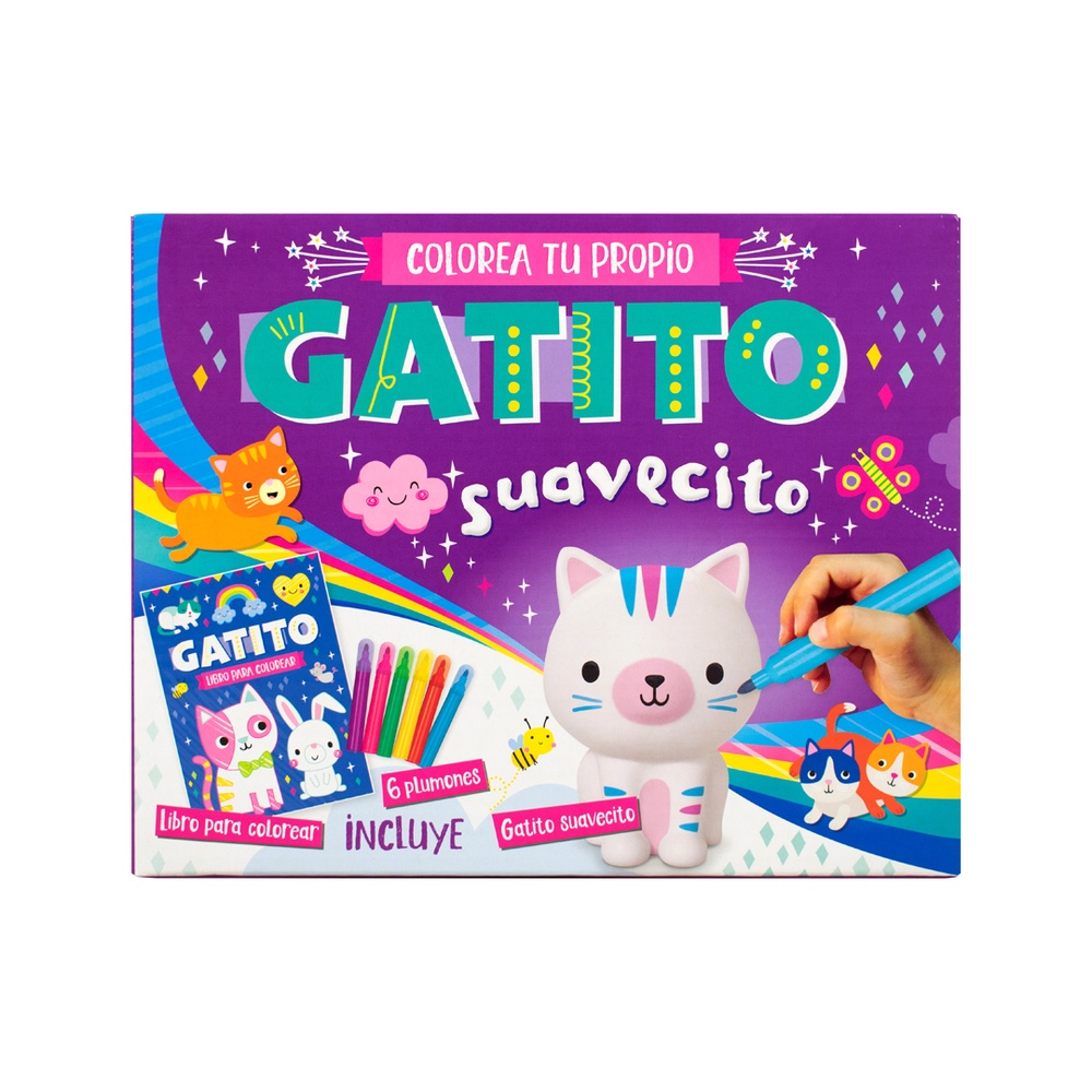 Colorea tu propio: gatito suavecit o