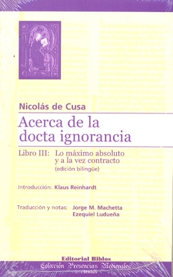 Acerca de la docta ignorancia. Libro III
