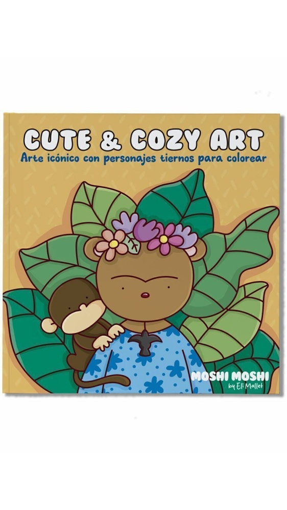 Cute & cozy art. arte icónico con personajes tiernos para colorear