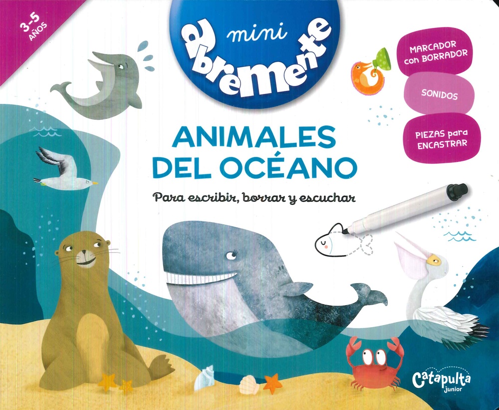 Abremente para escribir, borrar y escuchar: Animales del oceano