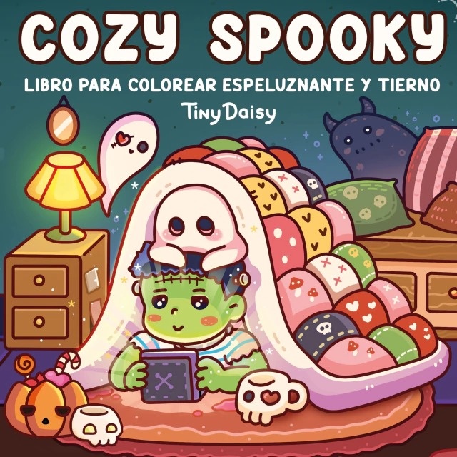 Cozy spooky. libro para colorear espeluzante y tierno
