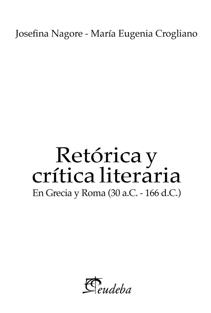 Retorica y critica literaria