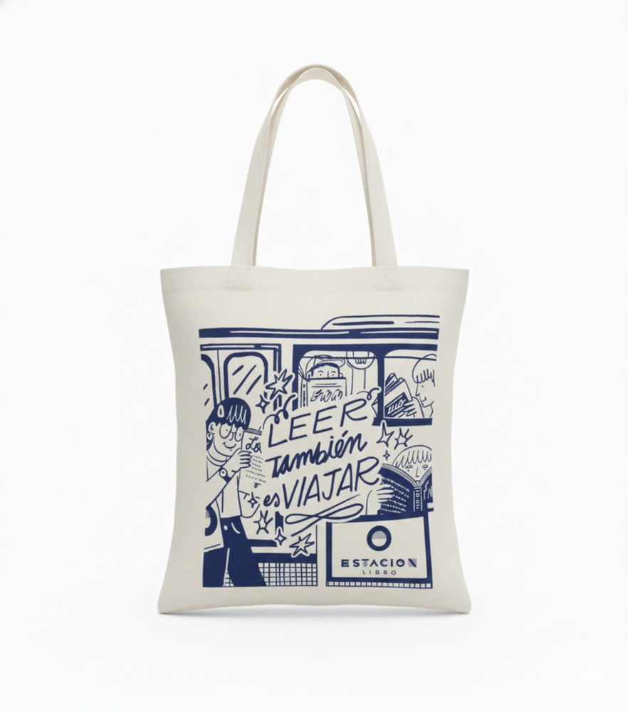 Bolsa tela Leer también es viajar 2025
