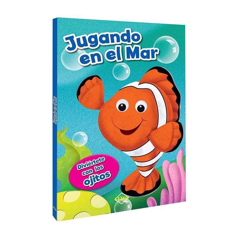 Jugando en el mar con ojitos movibles