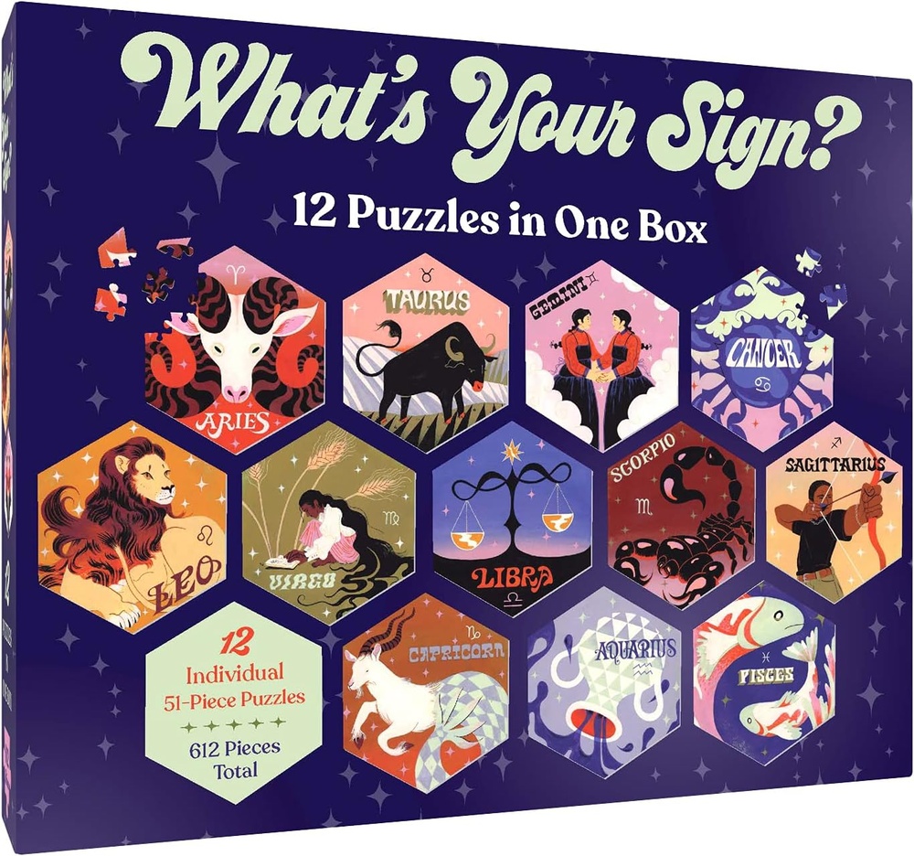 12 puzzles in one box: What's Your Sign?
